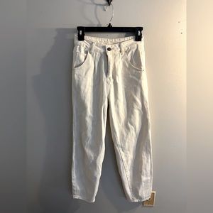 White Straight Leg Jeans